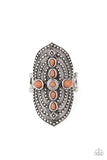 Paparazzi "Shield In Place" Brown Ring Paparazzi Jewelry
