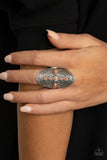 Paparazzi "Shield In Place" Brown Ring Paparazzi Jewelry