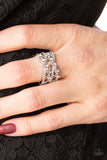 Paparazzi "Shimmering Success" White Ring Paparazzi Jewelry