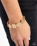 Paparazzi "Shimmery Sneak Peek" Gold Bracelet Paparazzi Jewelry