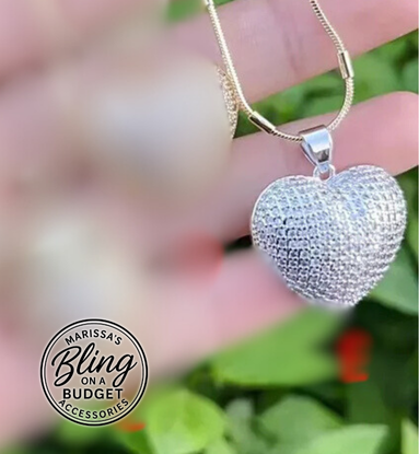 White Puffer Necklace Paparazzi Jewelry