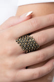 Paparazzi "Slanted Smolder" Brass Ring Paparazzi Jewelry