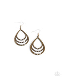 Paparazzi "Sojourn Shimmer" Brass Earrings Paparazzi Jewelry
