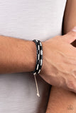 Paparazzi "Solo Escapade" Black Mens Urban Bracelet Unisex Paparazzi Jewelry