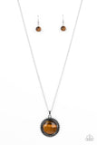 Paparazzi "Sonoran Summer" Brown Necklace & Earring Set Paparazzi Jewelry
