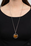 Paparazzi "Sonoran Summer" Brown Necklace & Earring Set Paparazzi Jewelry