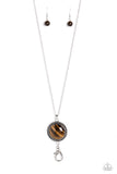 Paparazzi "Sonoran Summer" Brown Lanyard Necklace & Earring Set Paparazzi Jewelry