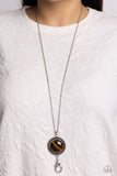 Paparazzi "Sonoran Summer" Brown Lanyard Necklace & Earring Set Paparazzi Jewelry