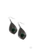 Paparazzi "SOUL-ar Flare" Green Earrings Paparazzi Jewelry