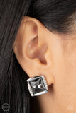 Paparazzi "Sparkle Squared" Silver Clip On Earrings Paparazzi Jewelry