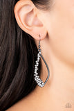 Paparazzi "Sparkly Side Effects" Black Earrings Paparazzi Jewelry