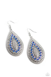 Paparazzi "Spirited Socialite" Blue Earrings Paparazzi Jewelry