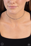 Paparazzi "Spotlight Spunk" Silver Choker Necklace & Earring Set Paparazzi Jewelry