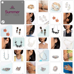 Paparazzi 2024 SUMMER PARTY PACK 10 EXCLUSIVE LIMITED Pieces Earrings Rings Bracelets Paparazzi Jewelry