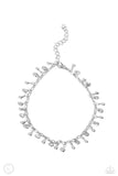 Paparazzi "Sprinkled Selection" White Anklet Bracelet Paparazzi Jewelry