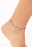 Paparazzi "Sprinkled Selection" White Anklet Bracelet Paparazzi Jewelry
