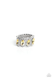 Paparazzi "Staggering Sparkle" Yellow Ring Paparazzi Jewelry