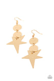 Paparazzi "Star Bizarre" Gold Earrings Paparazzi Jewelry