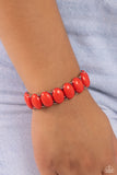 Paparazzi "Starting Oval" Red Bracelet Paparazzi Jewelry