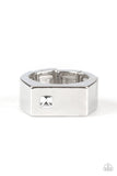 Paparazzi "Steadfast" White Men's Ring Paparazzi Jewelry