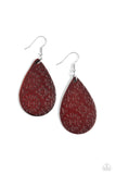 Paparazzi "Stylishly Subtropical" Brown Earrings Paparazzi Jewelry