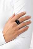 Paparazzi "Swatch Your Step" Black Ring Paparazzi Jewelry
