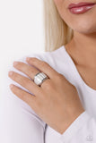 Paparazzi "Swatch Your Step" White Ring Paparazzi Jewelry