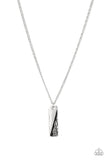 Paparazzi "Tag Along" Silver Mens Necklace Unisex Paparazzi Jewelry