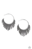 Paparazzi "Tailored Tassel" Silver Post Earrings Paparazzi Jewelry