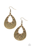 Paparazzi "Terraform Twinkle" Brown Earrings Paparazzi Jewelry