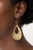 Paparazzi "Terraform Twinkle" Brown Earrings Paparazzi Jewelry