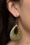 Paparazzi "Terraform Twinkle" Green Earrings Paparazzi Jewelry