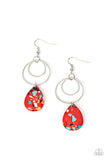 Paparazzi "Terrazzo Tempo" Red Earrings Paparazzi Jewelry