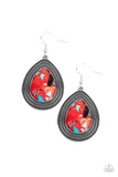 Paparazzi "Terrazzo Tundra" Red Earrings Paparazzi Jewelry
