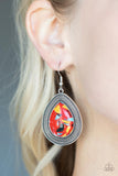 Paparazzi "Terrazzo Tundra" Red Earrings Paparazzi Jewelry