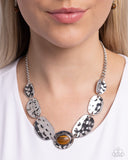 Paparazzi "Texture Timbre" Brown Necklace & Earring Set Paparazzi Jewelry