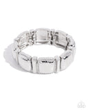 Paparazzi "Textured Tranquility" Silver Bracelet Paparazzi Jewelry