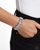 Paparazzi "Textured Tranquility" Silver Bracelet Paparazzi Jewelry