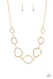 Paparazzi "The Real Deal" Gold Necklace & Earring Set Paparazzi Jewelry