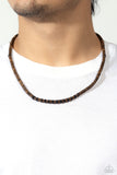 Paparazzi "Wood Times" Black Mens Urban Necklace Unisex Paparazzi Jewelry