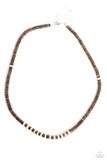 Paparazzi "Wood Times" White Mens Urban Necklace Unisex Paparazzi Jewelry