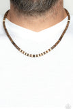 Paparazzi "Wood Times" White Mens Urban Necklace Unisex Paparazzi Jewelry