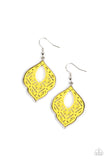 Paparazzi "Thessaly Terrace" Yellow Earrings Paparazzi Jewelry