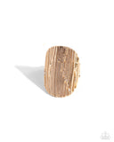 Paparazzi "Thrilling Timber" Gold Ring Paparazzi Jewelry