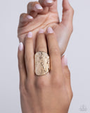 Paparazzi "Thrilling Timber" Gold Ring Paparazzi Jewelry
