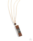 Paparazzi "Timber Totem" Blue Mens Urban Necklace Unisex Paparazzi Jewelry