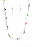 Paparazzi "Tis The SEA SUN" White Necklace & Earring Set Paparazzi Jewelry