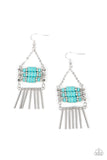 Paparazzi "Tribal Tapestry" Blue Earrings Paparazzi Jewelry