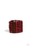 Paparazzi "Tropical Takeover" Red Bracelet Paparazzi Jewelry