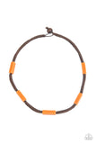 Paparazzi "Tropical Tycoon" Orange Urban Necklace Unisex Paparazzi Jewelry